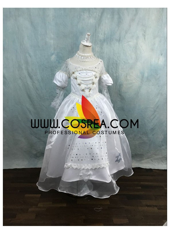 Cosrea Disney Alice In The Wonderland White Queen Children Size Cosplay Costume