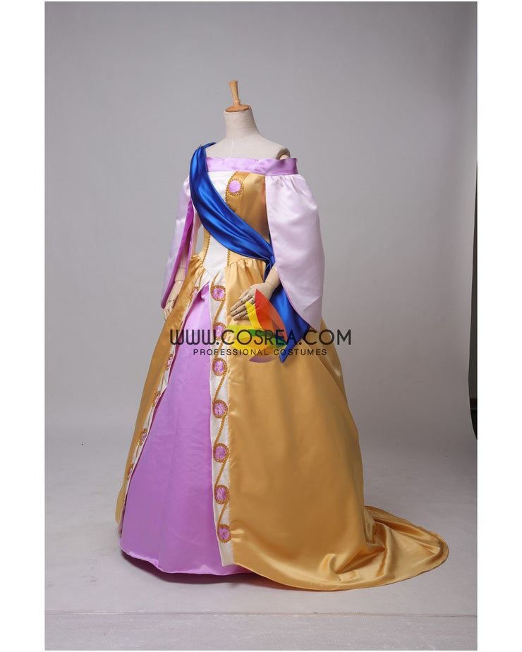 Princess Anastasia Classic Satin Court Cosplay Costume Without Boning / Traditional Lace Tie Princess Anastasia Classic Satin Court Cosplay Costume Without Boning / Traditional Lace Tie