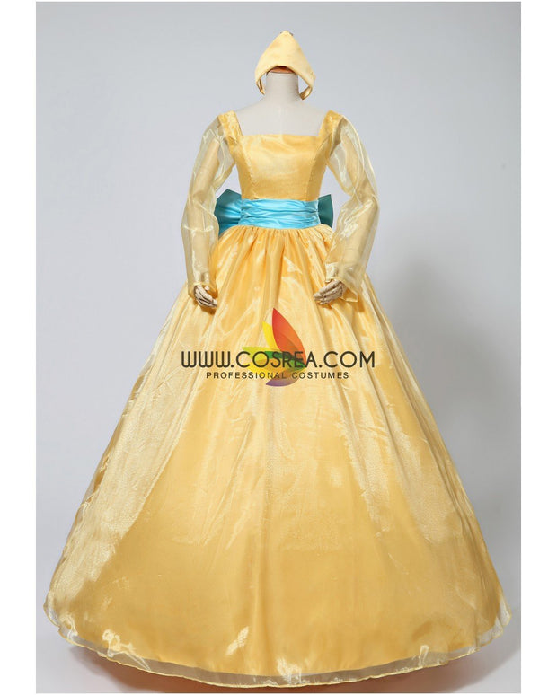 Princess Anastasia Light Gold Satin Cosplay Costume