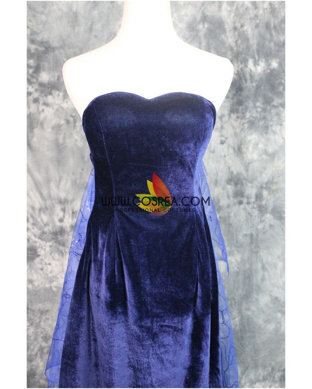 Princess Anastasia Navy Blue Formal Evening Gown Cosplay Costume
