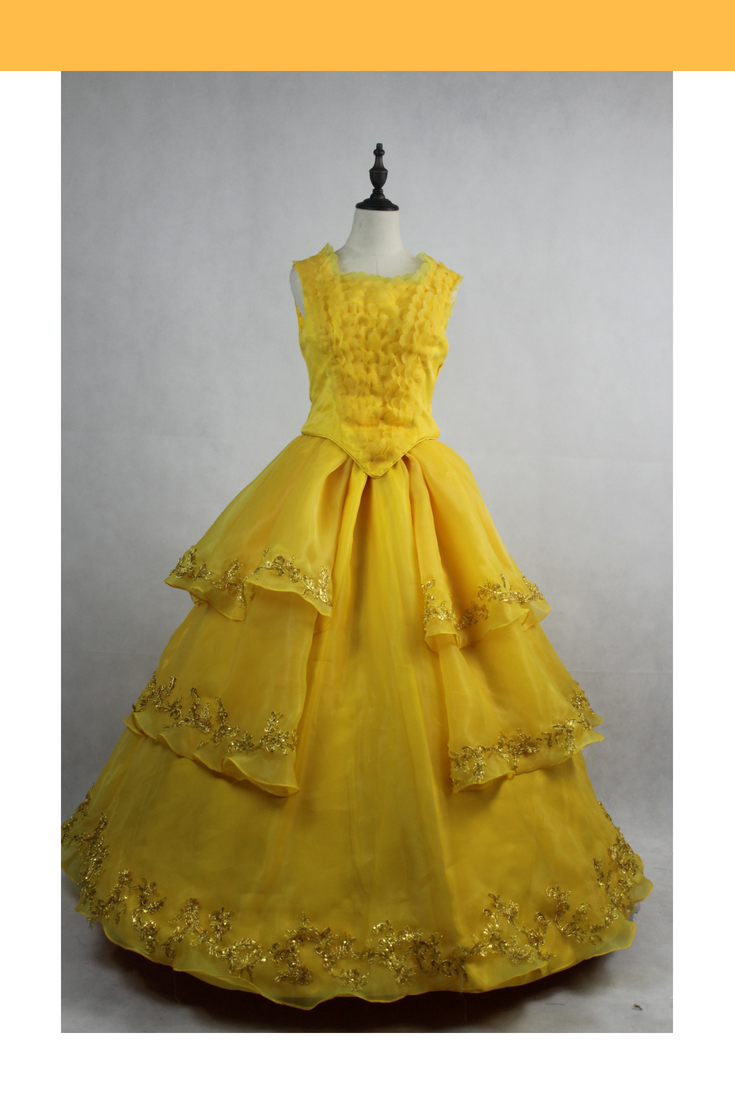 Cosrea Disney Beauty And Beast 2017 Princess Belle Ruffle Bodice Cosplay Costume