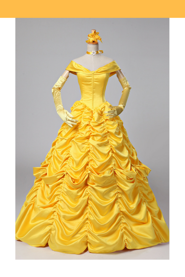 Belle golden dress costume for adult – Cosplayrr