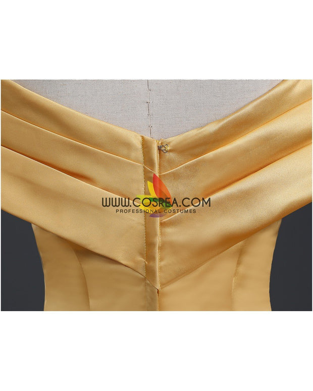 Cosrea Disney Beauty And Beast Belle Classic Brocade Ruffle Cosplay Costume