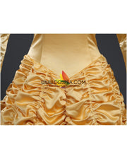 Cosrea Disney Beauty And Beast Belle Classic Brocade Ruffle Cosplay Costume