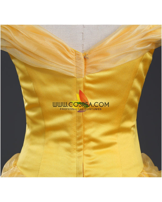 Cosrea Disney Beauty And Beast Belle Classic Multilayer Organza Tulle Cosplay Costume