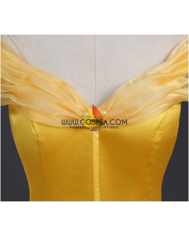 Cosrea Disney Beauty And Beast Belle Classic Multilayer Organza Tulle Cosplay Costume