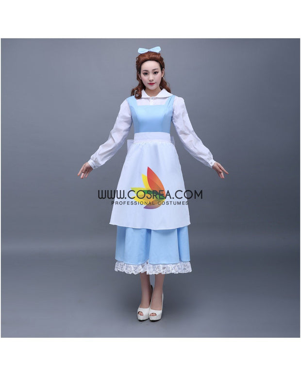 Princess Belle Classic Peasant In Satin Beauty And Beast Cosplay Costume