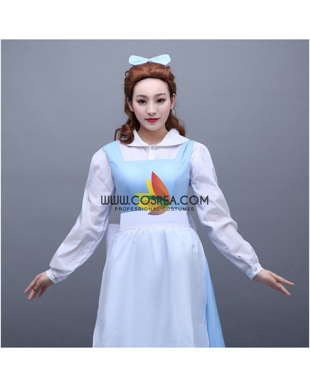 Princess Belle Classic Peasant In Satin Beauty And Beast Cosplay Costume