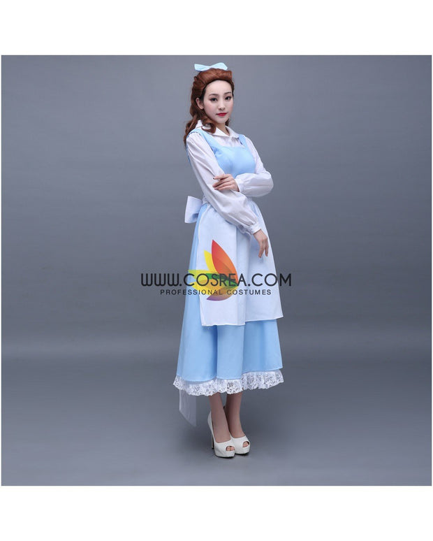 Princess Belle Classic Peasant In Satin Beauty And Beast Cosplay Costume