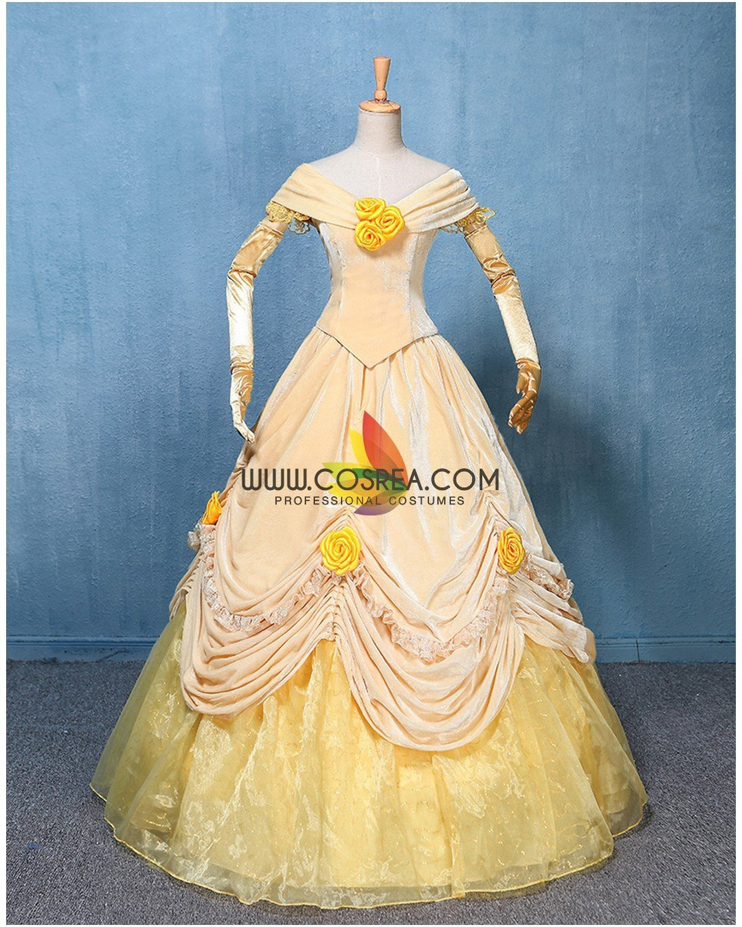 slim fit dress slacks Princess Belle Light Yellow Velvet Beauty and Beast Cosplay Costume Without Boning / Combination Lace Tie