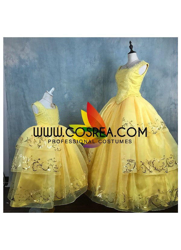 Princess Belle 2017 Live Action Movie Girls Size Cosplay Costume Princess Belle 2017 Live Action Movie Girls Size Cosplay Costume