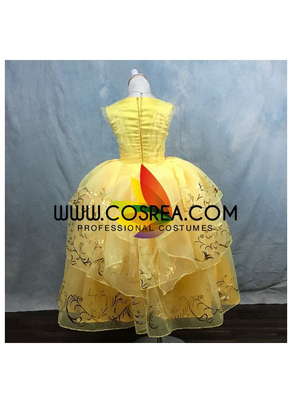 Cosrea Disney Beauty And Beast Belle Live Action 2017 Classic Tulle Children Size Cosplay Costume