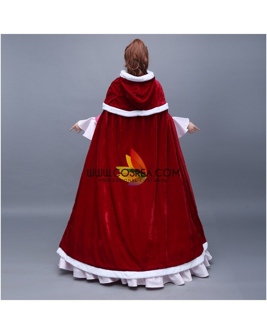 Princess Belle Winter Satin Beauty And Beast Cosplay Costume - Cosrea Cosplay Princess Belle Winter Satin Beauty And Beast Cosplay Costume - Cosrea Cosplay