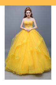 Cosrea Disney Beauty And Beast Classic Princess Belle Basque Multilayer Cosplay Costume