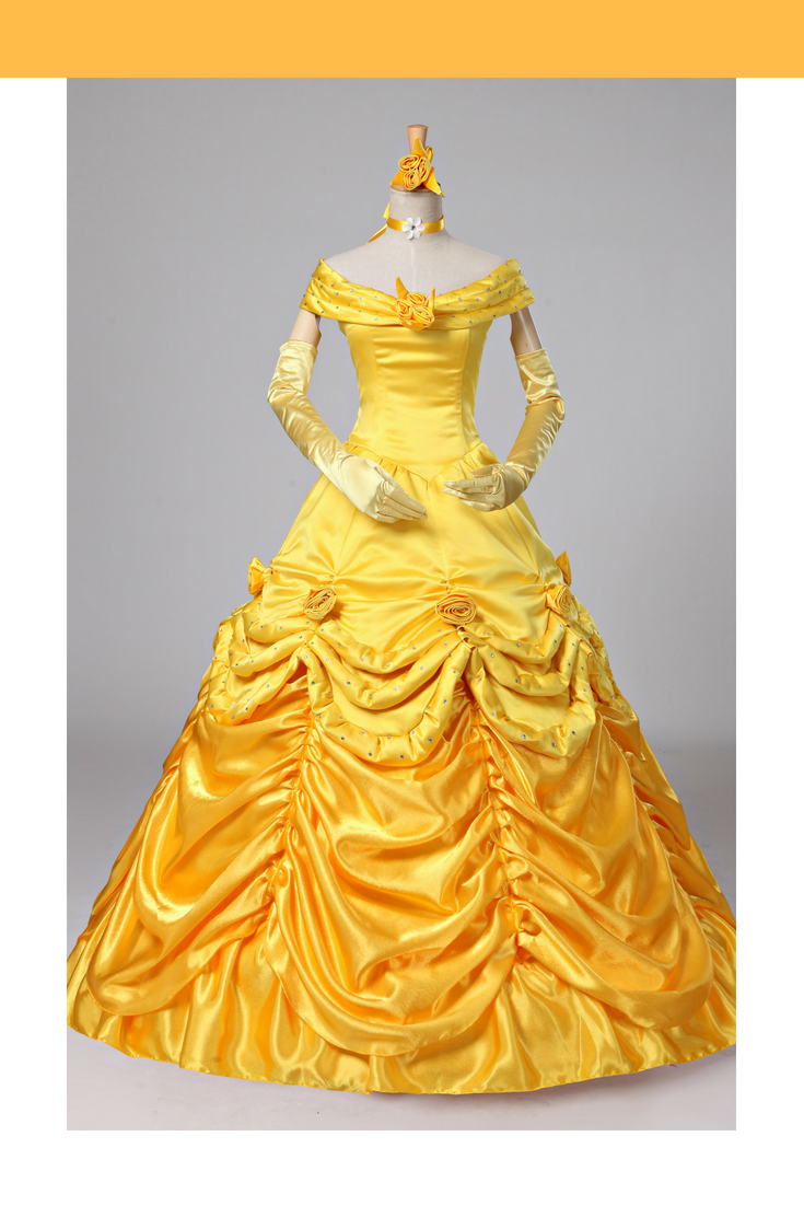 Princess Belle Park Inspired Beauty and Beast Cosplay Costume with Boning / Concealed Zipper