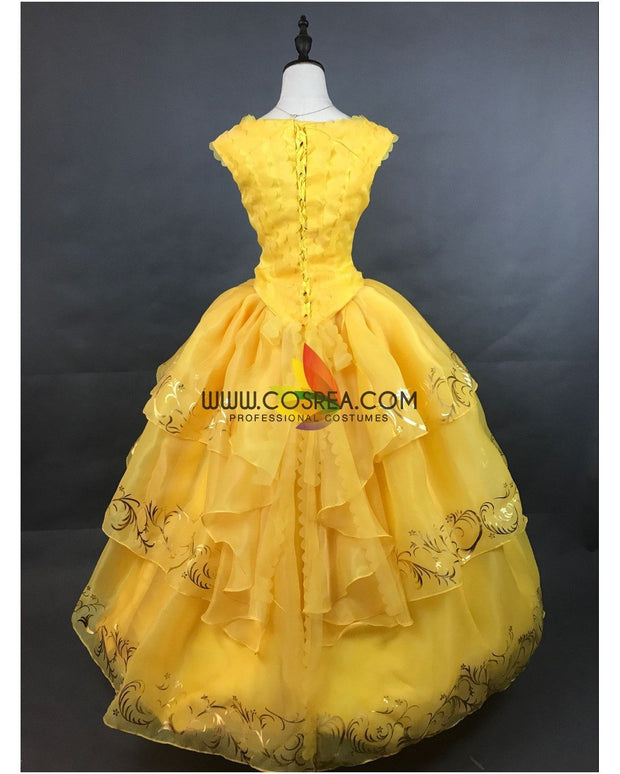 Princess Belle 2017 Live Action Movie Classic Ballgown Cosplay Costume