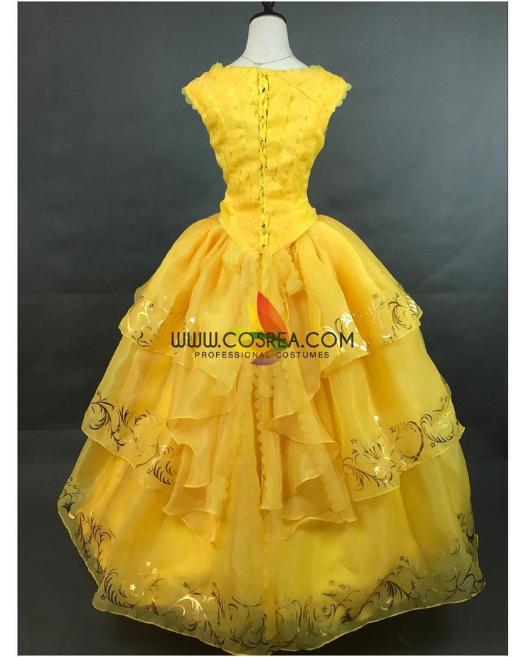 Princess Belle 2017 Live Action Movie Classic Ballgown Cosplay Costume