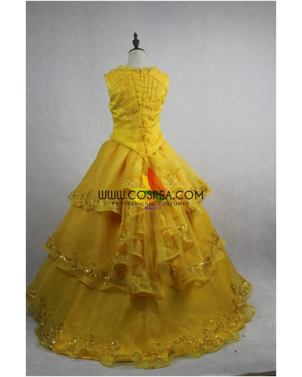 Princess Belle 2017 Live Action Movie Dandelion Yellow Cosplay Costume