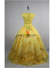 Princess Belle 2017 Live Action Movie Organza Tulle Cosplay Costume