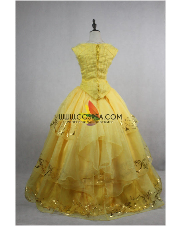 Princess Belle 2017 Live Action Movie Organza Tulle Cosplay Costume