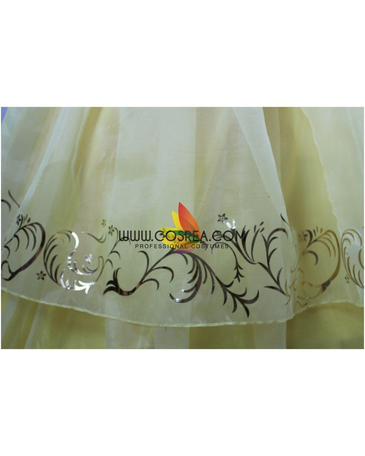 Princess Belle 2017 Live Action Movie Organza Tulle Cosplay Costume