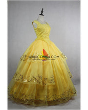 Princess Belle 2017 Live Action Movie Organza Tulle Cosplay Costume