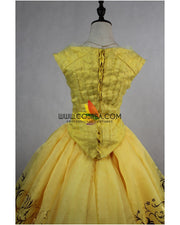 Princess Belle 2017 Live Action Movie Organza Tulle Cosplay Costume