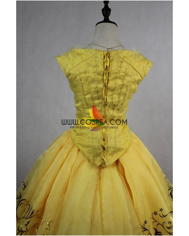Princess Belle 2017 Live Action Movie Organza Tulle Cosplay Costume