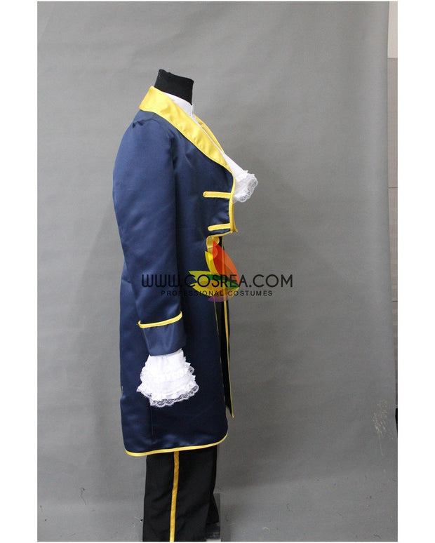 Prince Navy Blue Satin Beauty And Beast Cosplay Costume