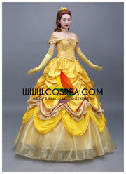 Cosrea Disney Beauty And Beast Princess Belle Multilayer Tulle Cosplay Costume
