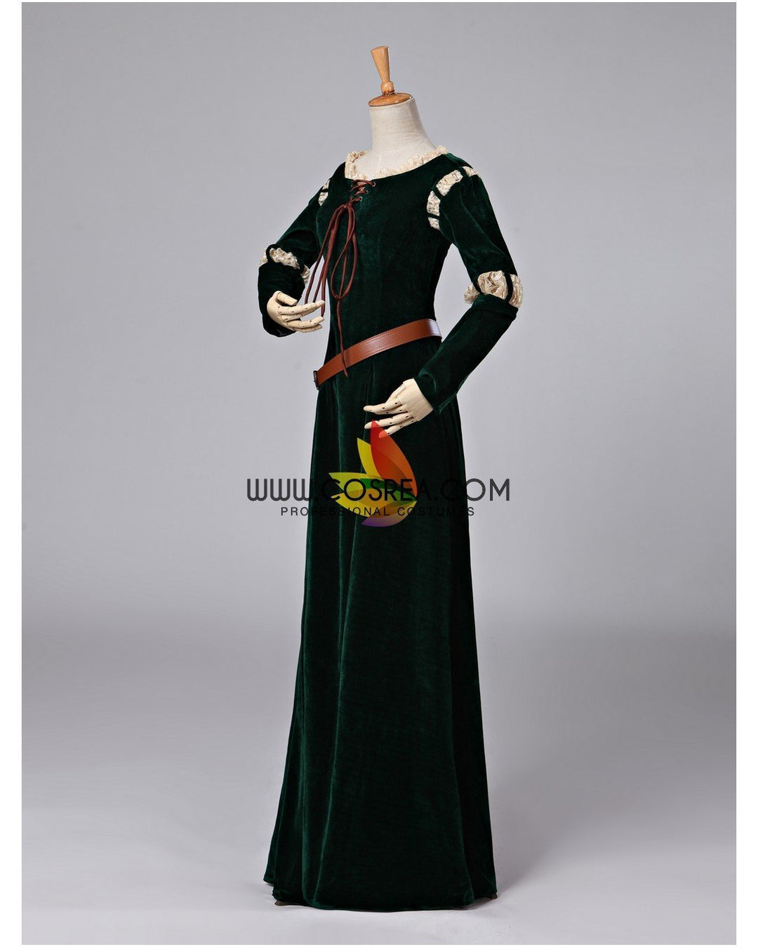 Brave Merida Classic Velvet Cosplay Costume Without Boning / Combination Lace Tie