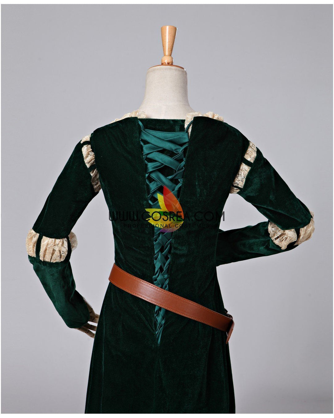 Brave Merida Classic Velvet Cosplay Costume with Boning / Combination Lace Tie Brave Merida Classic Velvet Cosplay Costume with Boning / Combination Lace Tie