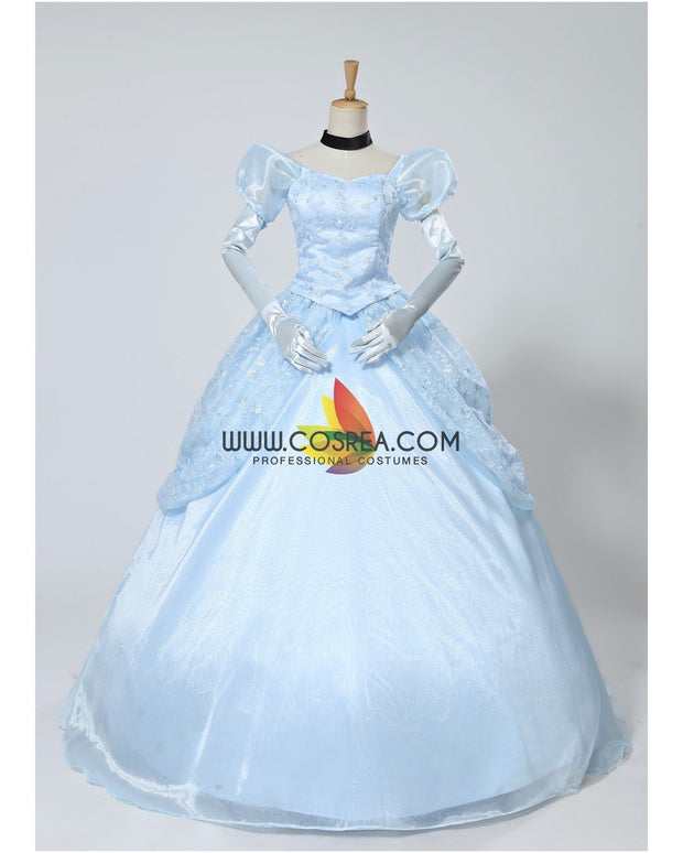 Princess Cinderella Classic Ballgown In Floral Overlayer Cosplay Costume