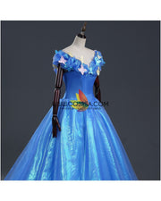Princess Cinderella Live Action Glass Tulle Cosplay Costume