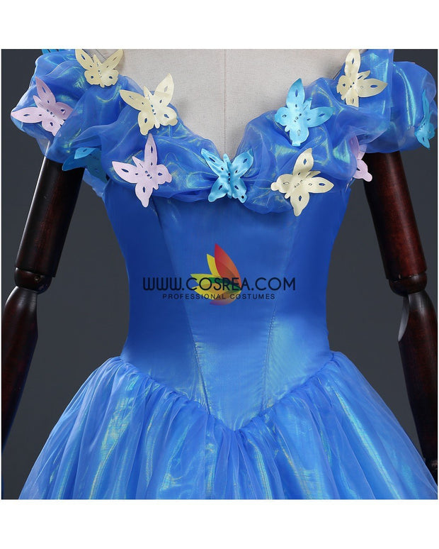 Princess Cinderella Live Action Glass Tulle Cosplay Costume