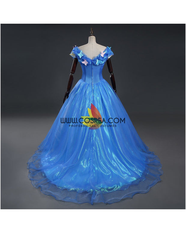 Princess Cinderella Live Action Glass Tulle Cosplay Costume
