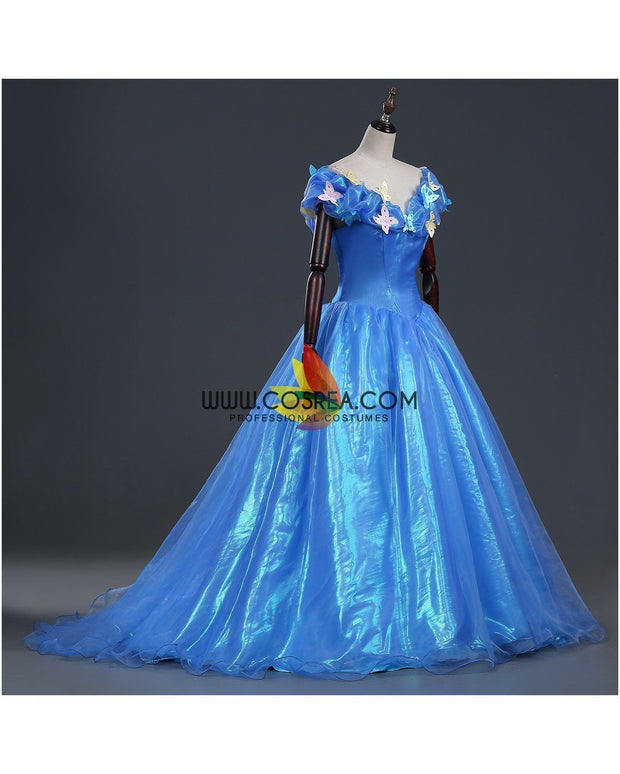 Princess Cinderella Live Action Glass Tulle Cosplay Costume