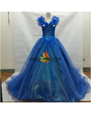 Cosrea Disney Cinderella Organza Tulle Ballgown With Extended Train Cosplay Costume