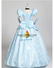 Princess Cinderella Park Inspired Brocade Satin Cosplay Costume