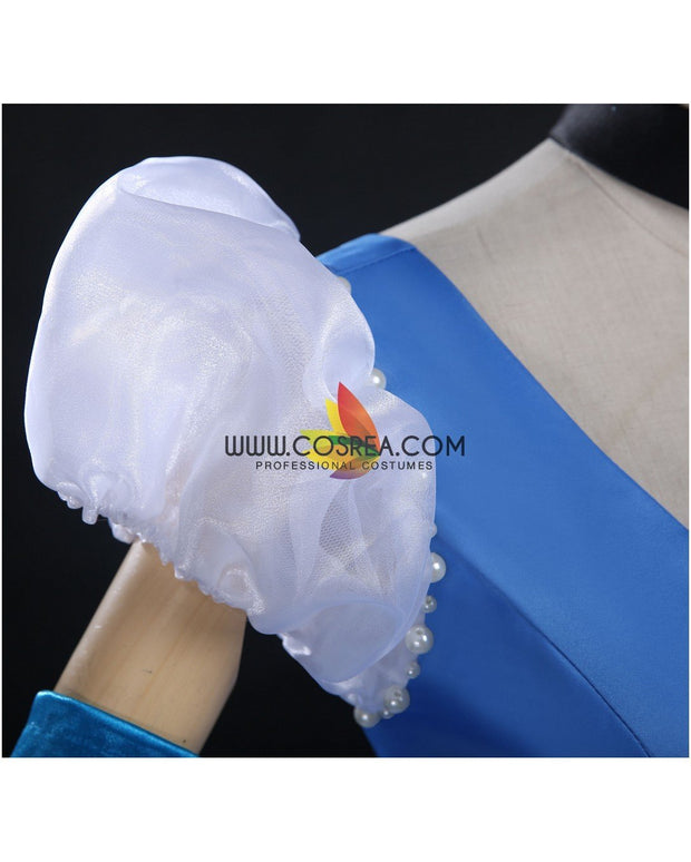 Princess Cinderella Classic Royal Blue Satin Cosplay Costume