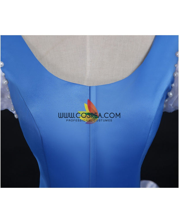 Princess Cinderella Classic Royal Blue Satin Cosplay Costume