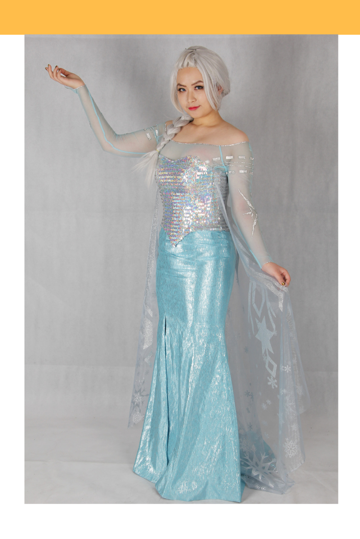 Cosrea Disney Default Frozen Elsa Classic Sequin Cosplay Costume