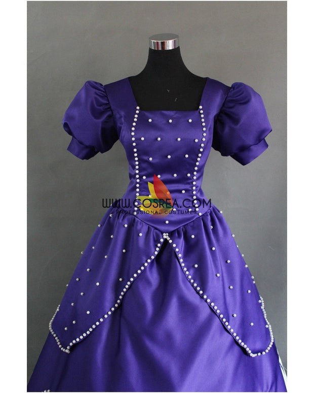 First Princess Sofia Midnight Purple Satin Cosplay Costume