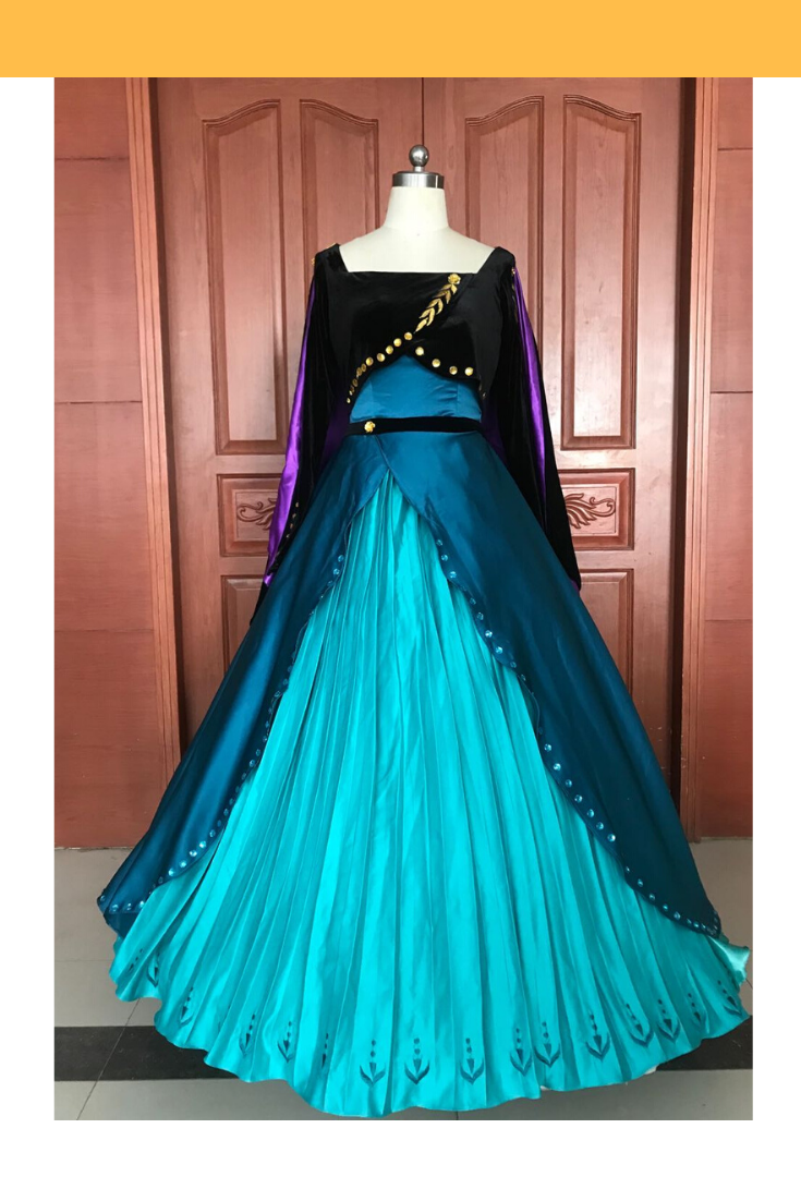 anna frozen coronation dress Queen Embroidered Cosplay Costume Show Yourself off with RD-05.09.25 Blazer Dresses V-Neck Belted Shoe size:43