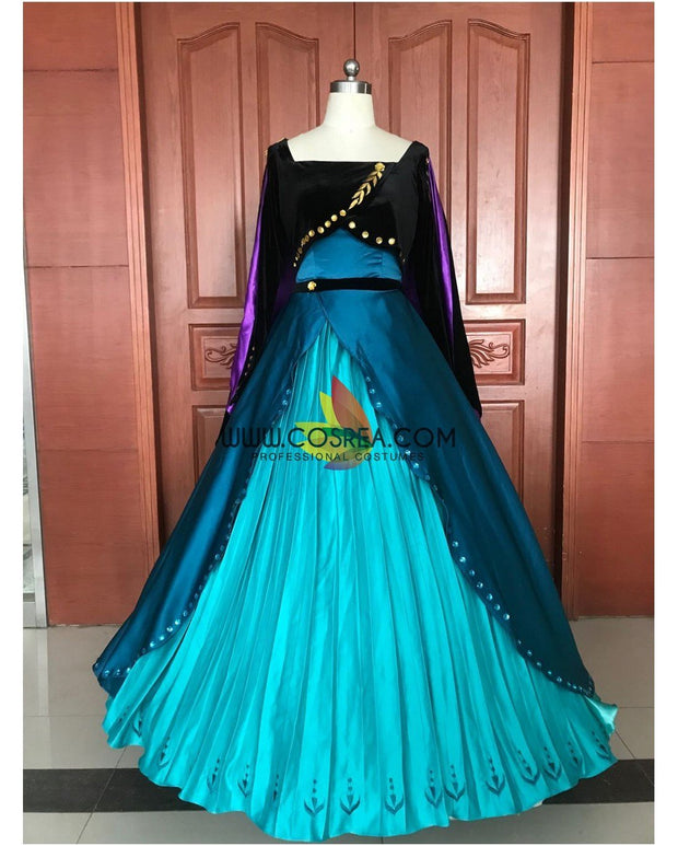 Frozen 2 Anna Queen Coronation Embroidered Cosplay Costume