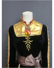 Frozen 2 Anna Embroidered Travel Cosplay Costume