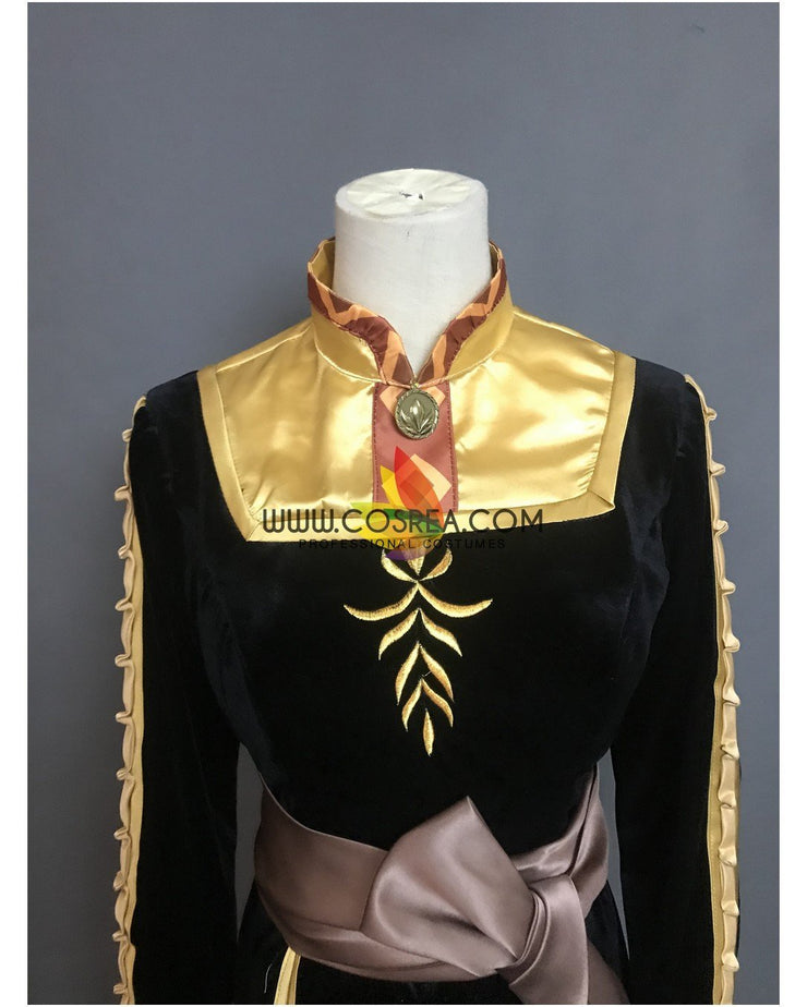 Frozen 2 Anna Embroidered Travel Cosplay Costume