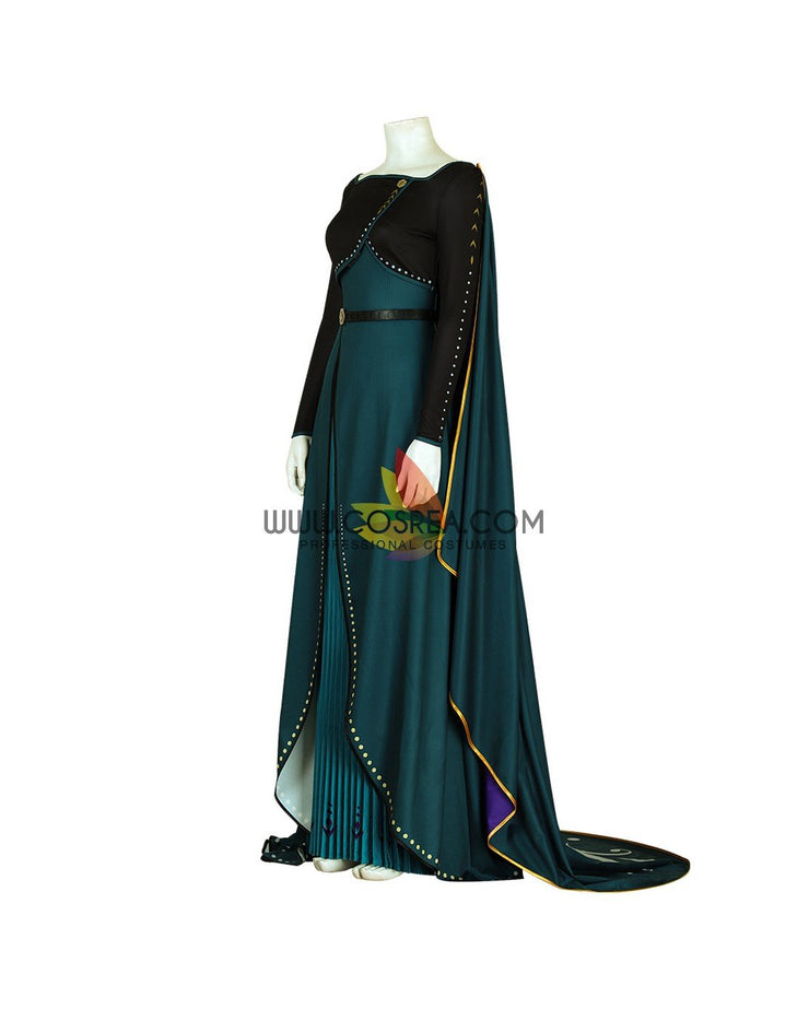 Cosrea Disney Frozen 2 Anna Queen Coronation Printed Cosplay Costume