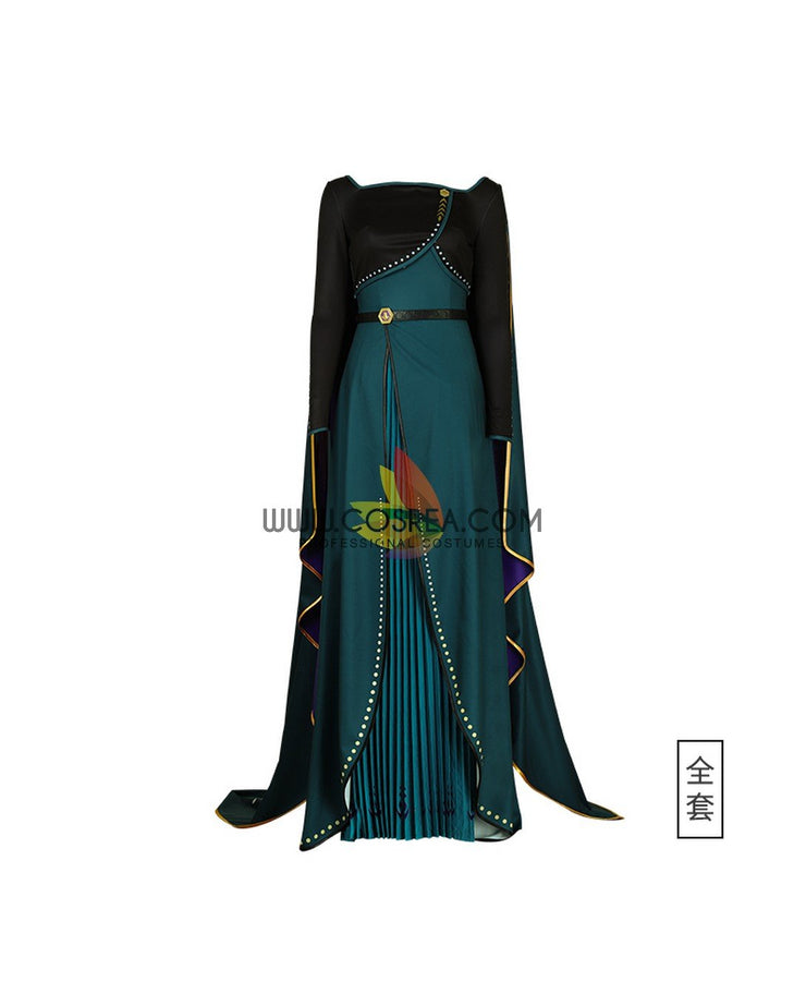Cosrea Disney Frozen 2 Anna Queen Coronation Printed Cosplay Costume