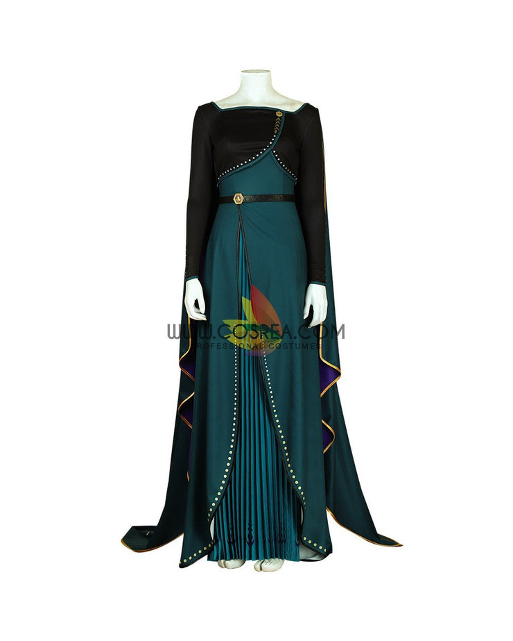 Cosrea Disney Frozen 2 Anna Queen Coronation Printed Cosplay Costume